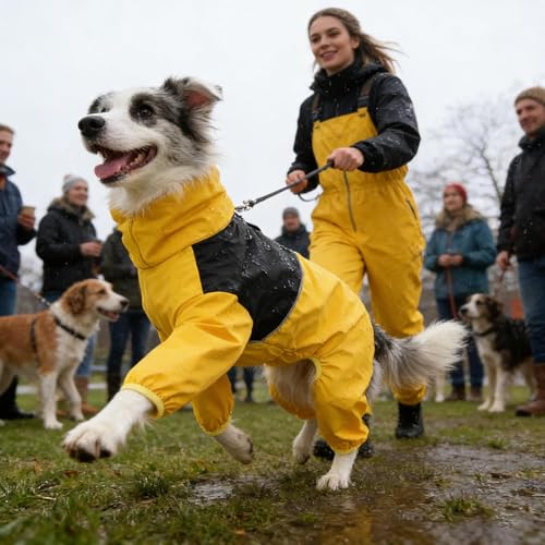 Mono impermeable para perros contra el temblor y frío extremo de invierno 4