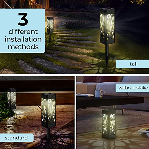 10 Pack Solar Pathway Lights Outdoor Waterproof - Upgraded Led For 2023 Garden Lights Solar Powered - Warm White Landscape Solar Yard Lights For Patio Walkways #TOP3