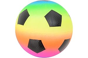 Playful Rhode Island Novelty 9 Inch Rainbow Soccer Playground Ball