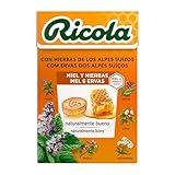 Ricola – Miel y Hierbas, Caramelos Duros, Refresca y Alivia la Garganta y las Vías Respiratorias, con Miel y Mentol, 13 Hierbas Suizas y Aceites Esenciales - Caja 50 g
