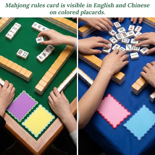 Thinp 4 Piezas Mahjong Cartas Barajadoras PVC miniatura 5