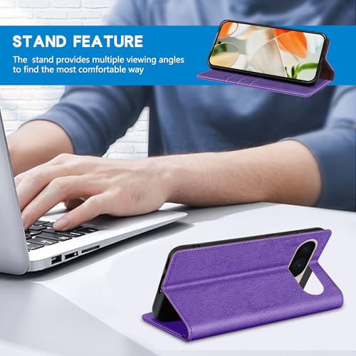 ZZXX for Pixel 9/9 Pro Wallet Case Strong Magnetic 6.3 inch,Purple - image 5