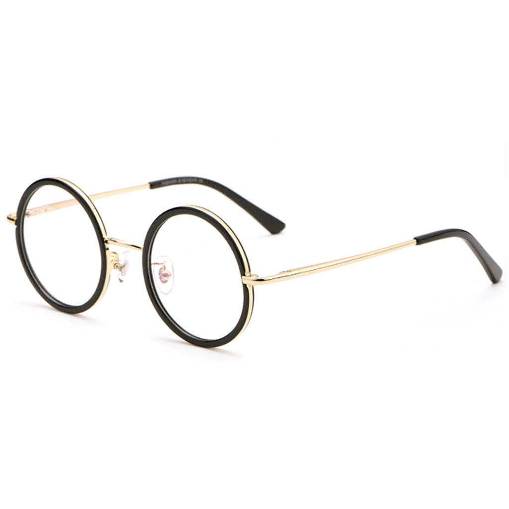 Occhiali da Lettura Vintage Occhiali Rotondi Eleganti, Lettori di Computer Anti-affaticamento degli Occhi Occhiali Comodi con Montatura in Metallo (Color : Gold, Size : 2.5)