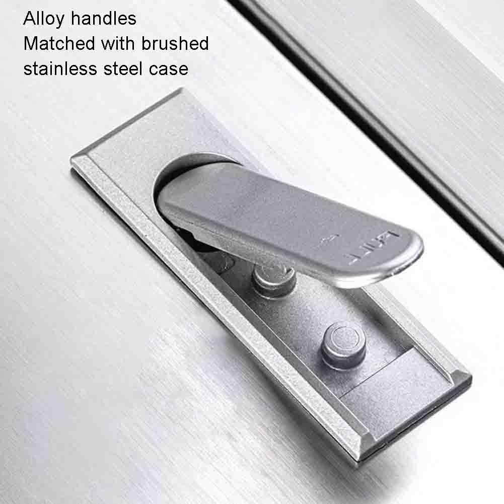 Armadietto per estintori, Armadietto in Acciaio Inox per 2 estintori, Cassetta di Sicurezza Commerciale con Maniglia per Appartamenti e Magazzini (55x19x69 cm)