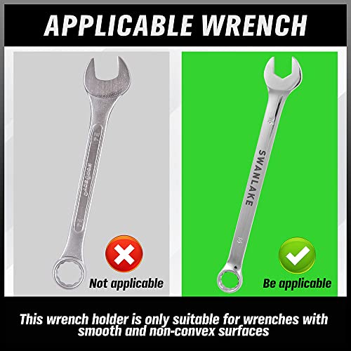 Swanlake 30 Pack Wrench Organizer Wrench Rack Tool Trays, Premium Quality Wrench Holder #TOP4