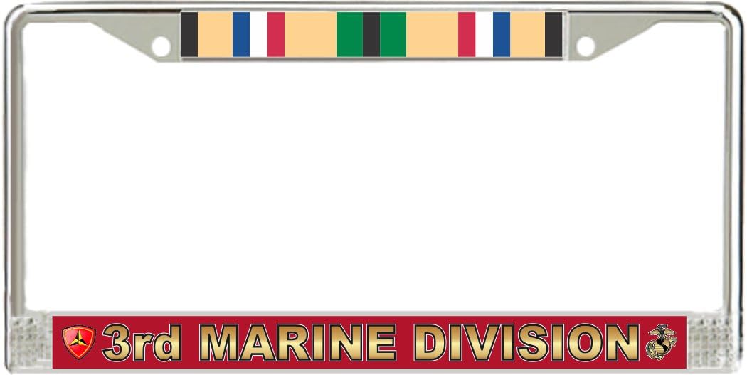 MilitaryBest 3rd Marine Division Gulf War Veteran License Plate Frame
