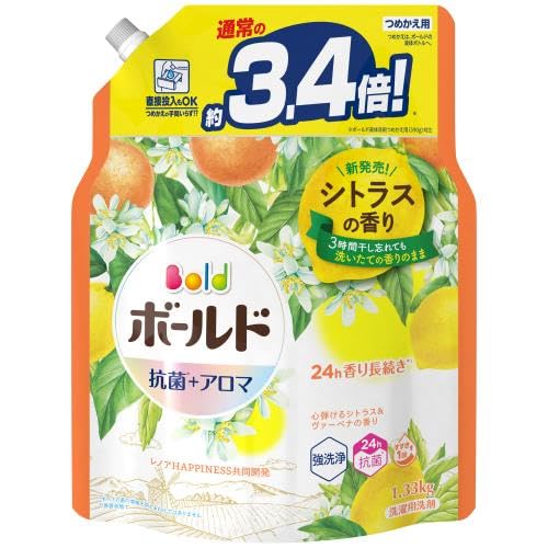 P＆G　ボールド　ジェルボール　シトラス＆ヴァーベナ　88個✕6袋＝528個 Amazon.co.jp: P&G ボールドジェル シトラス 詰替 超ジャンボ