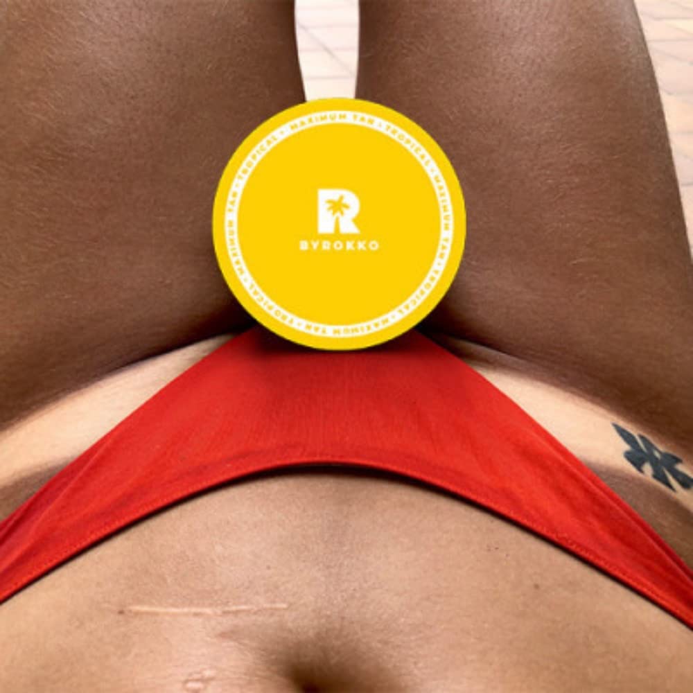 BYROKKO Original Shine Brown Tropical Tanning Cream 150 ml | Moisturizing and Non-Sticky Instant Tanning Jam with Carrot Oil, Cacao & Shea Butter and Vitamin E & B, Yellow