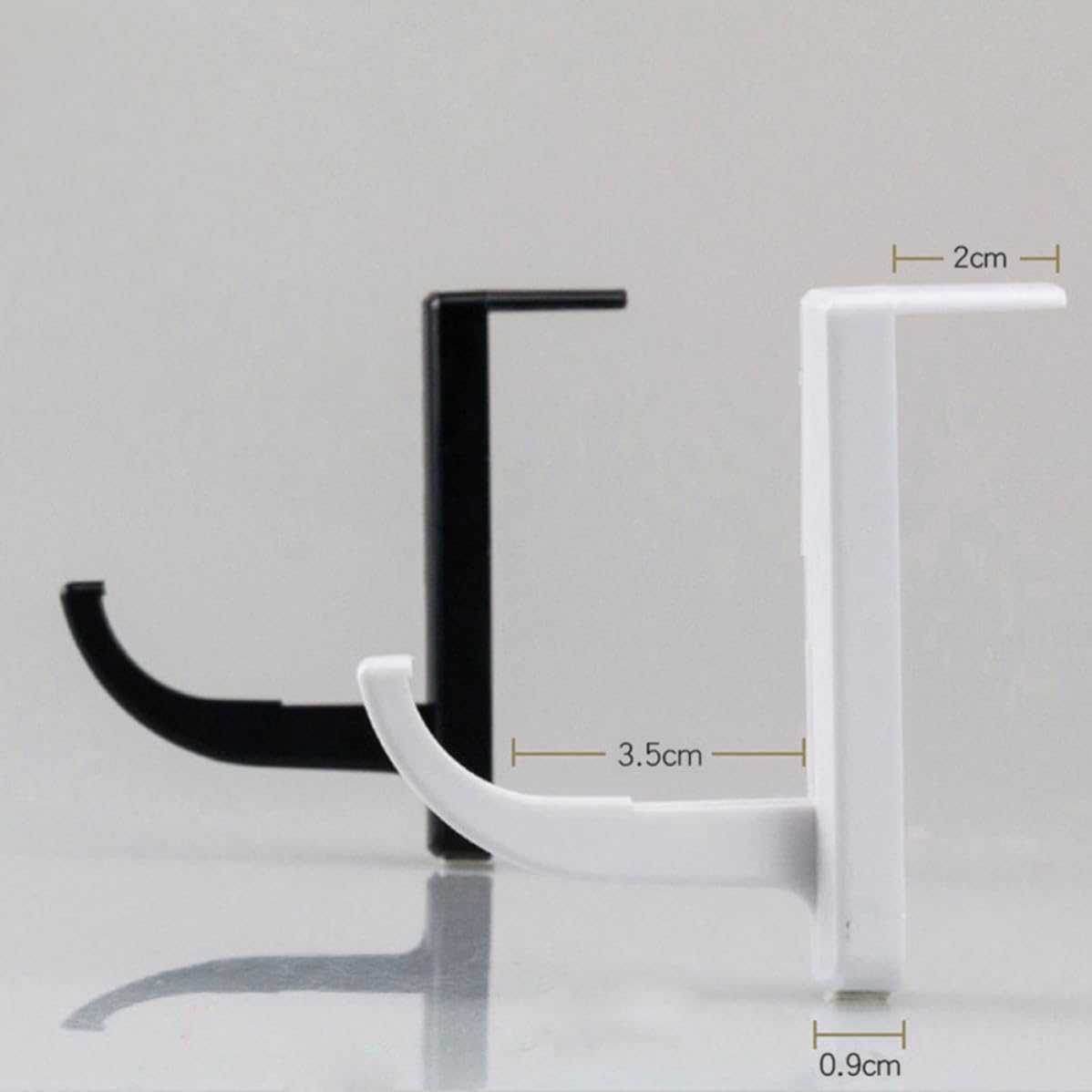 Self Adhesive Headphone Hanger Hook 2pcs Plastic Holder for Monitors image 2