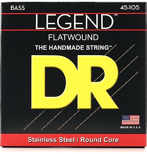 DR Strings Legend- Polished Flatwound Stainless Steel...