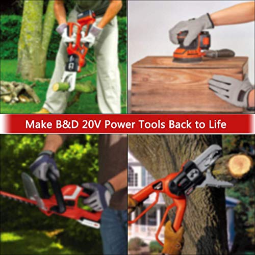 2Packs 3.0Ah LBXR20 Lithium Replacement Battery Compatible with Black and Decker 20V Max LB20 LBX20 LST220 LBXR2020 LB2X4020 Cordless Power Tools