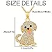 Dog Lovers' Necklace - Different Breeds of Dogs, Synthetic Black and White Zirconia Accented, Golden Retriever, Pug, Corgi, Boxer, and more! Trendy Alloy Chain, Fashion Themed Jewelry Accessory for Men or Women, Pet Lover Gift for Birthday and Holiday, Durable and Long-Lasting, Hypoallergenic and Nickel-Free, Everyday Wear (Golden Retriever Puppy)