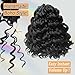 GoGo Curl Crochet Hair for Black Women 10 Inch Prelooped Ocean Wave Crochet Hair Curly Crochet Braids Deep Water Wave Beach Curl Synthetic Braiding Hair Extensions Soft as Human Hair 7 Packs 1B