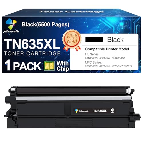 Toner noir TN635XL à haut rendement pour une impression de textes nets et durables