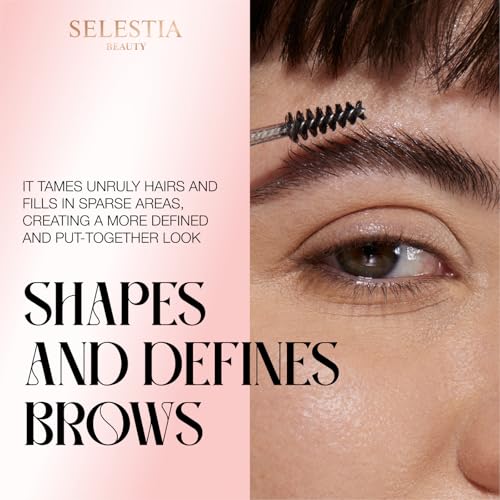 Image of SELESTIA BEAUTY Clear Eyebrow Gel - Long-Lasting Formula for Strong Hold & Natural Finish, Clump & Flake Free - Taming & Defining Brow Lamination Gel, 0.095 fl.oz. - Strong As You Are
