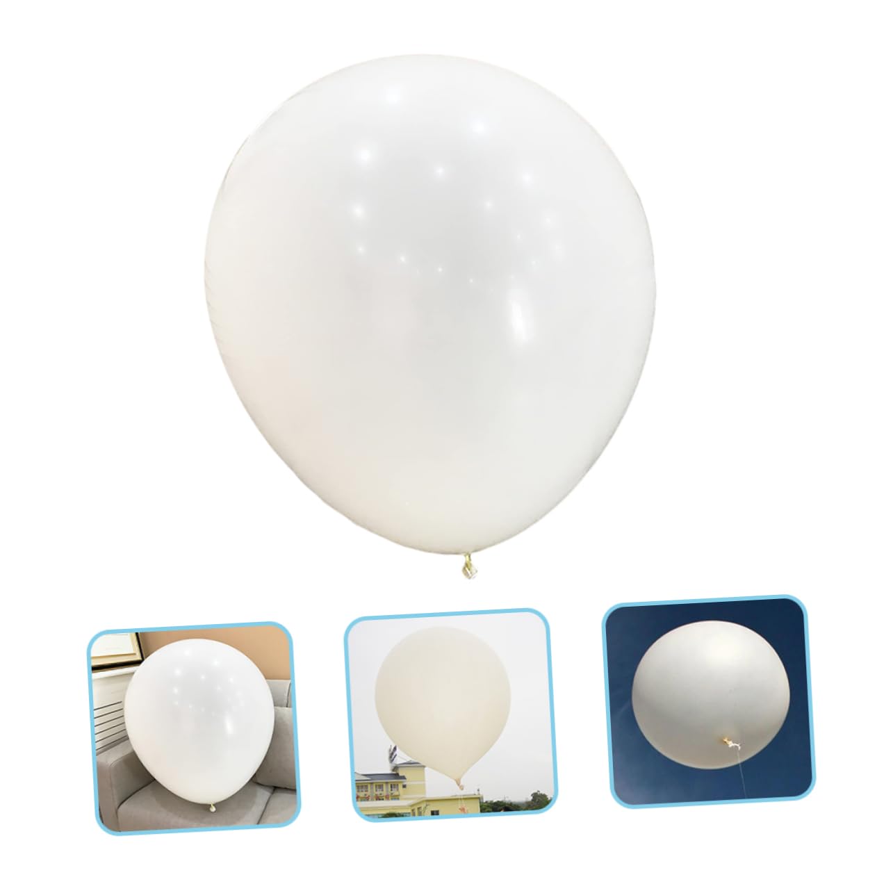 Großer Runder Latexballon Weiß 300g, Extra Großer Jumbo Ballon