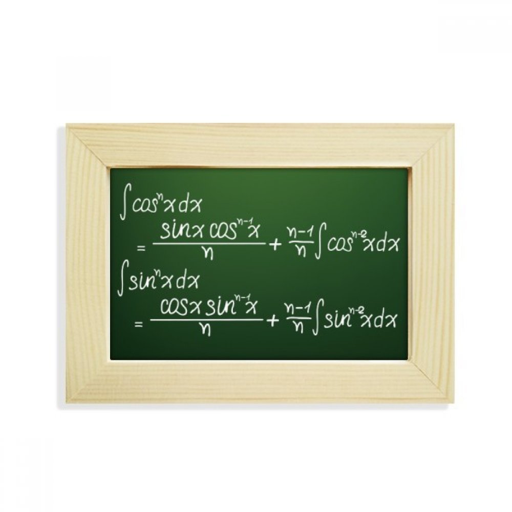 Matemáticas Conocimiento marco de foto de madera para decoración con fórmulas y arte 5x7
