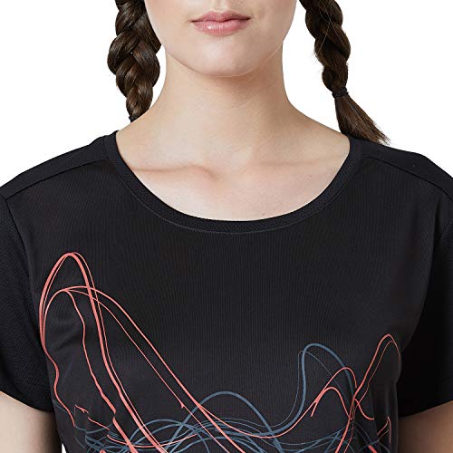Image of PERF Women Black Wave Print Tee