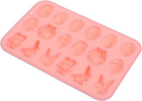 Miniatura 8 de Veemoon 5 moldes de silicona para pastel de huevo de Pascua, moldes de silicona en forma de huevo, moldes de bandeja de hielo, moldes de silicona