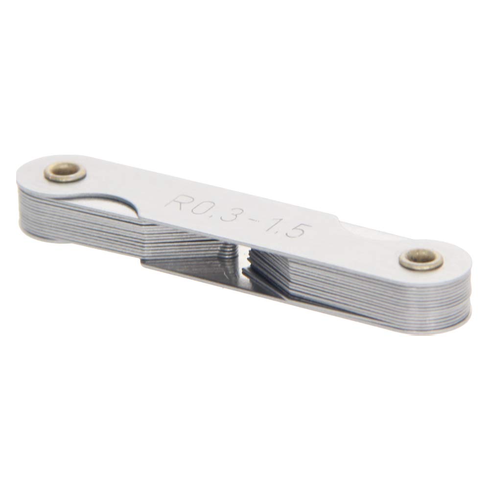 Othmro Radius Gauge R0.3-1.5 Stainless Steel 1Pcs Measuring Tool for Tool Die Makers Machinists