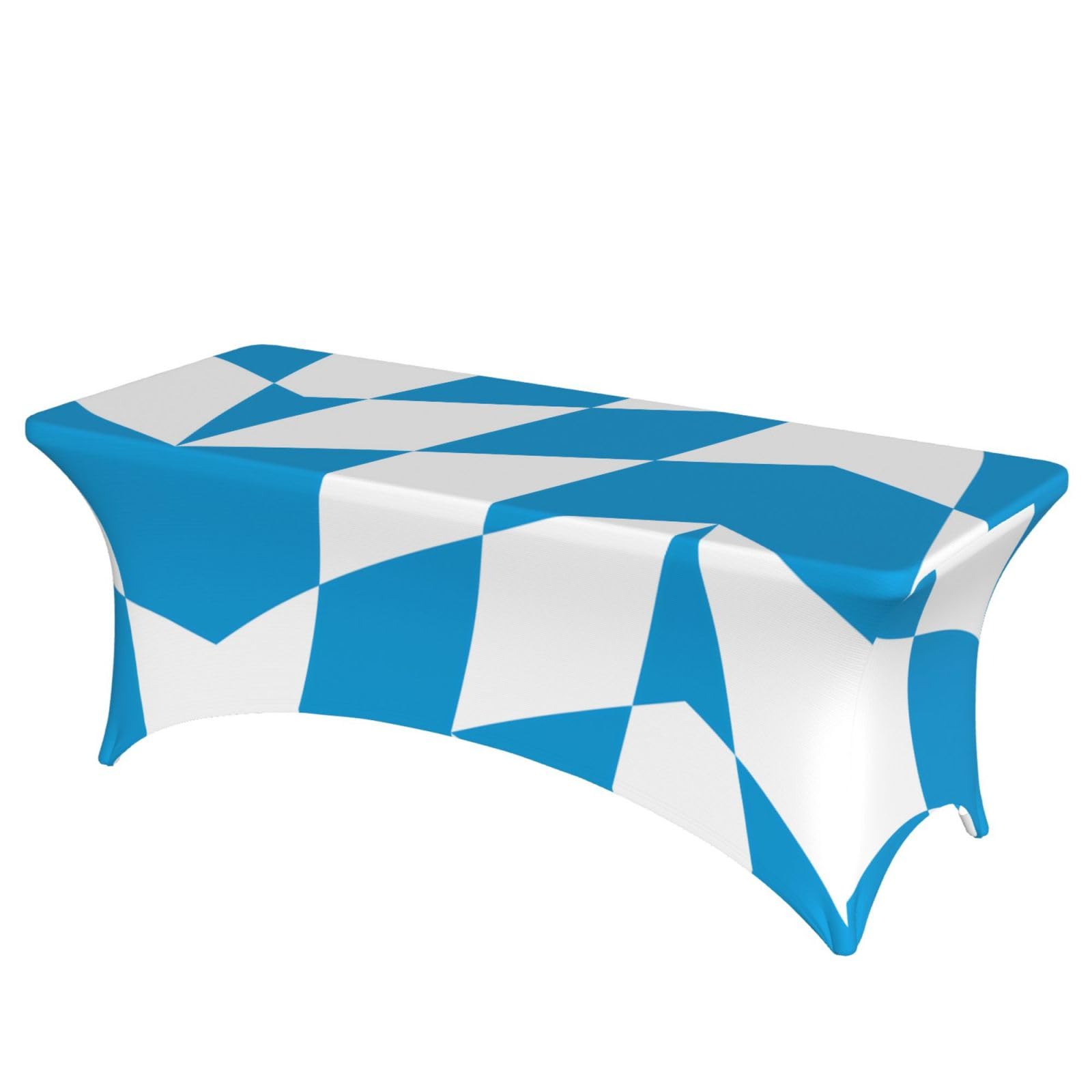 Nappe drapeau bavarois pour table 1,8m avec housses de banc