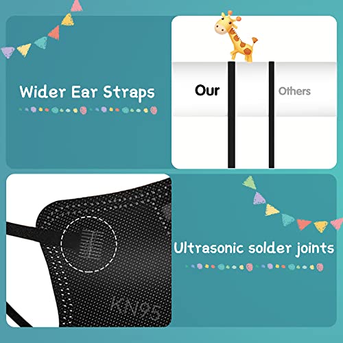 Funight Kids Kn95 Masks For Children, 50 Packs 5 Layers Breathable Kids Masks Disposable Masks With Adjustable Buckle For Boys Girls #TOP5