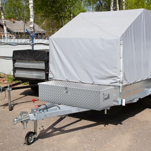 Tuffiom 39 Inch Aluminum Truck Tool Box With Lock & Keys, Diamond Plate Trailer Pickup Truck Bed Atv Storage Organizer Toolboxes thumb #7
