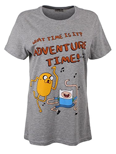 Adventure Time Women39;s What Time Is It? AT Loose Fit T-shirt Grey image 2