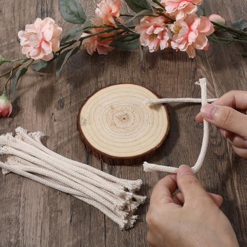 Mechas de algodón redondas 1/4 pulg x20 para lámparas miniatura 7