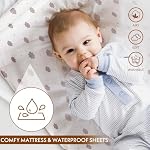 Baby Bassinet, Rocking Bassinet with Waterproof Sheets, 3 in 1 Baby Bassinets Bedside Sleeper 6 Height Adjustable Bedside Bassinet for Newborn(Grey)