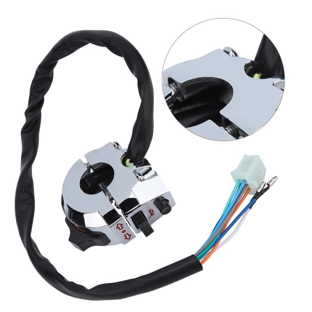 Interruptor intermitente de bocina para motocicleta Compatible con manillar de 22mm