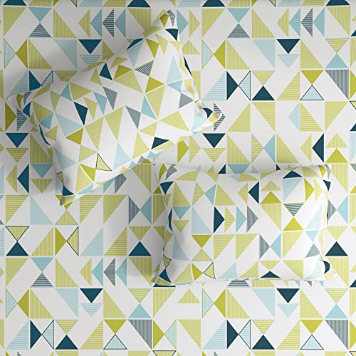 Image of Wakefit 100% Cotton 200 TC Flat Printed Bedsheet, Maze Queen Size (100x90 Inches) / (2.54m*2.29m) with 2 Pillow Covers Maze, Double