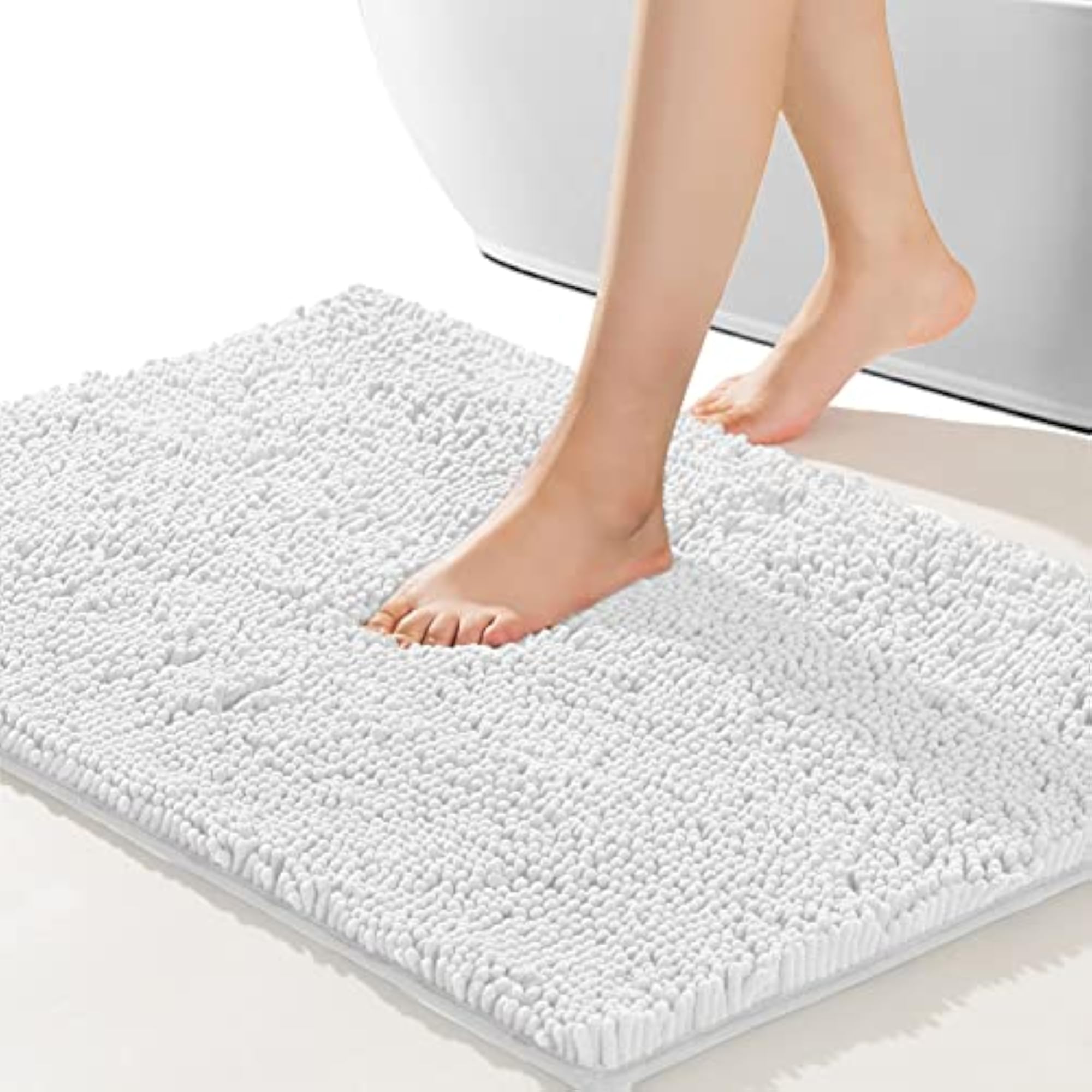 Non-Slip Bath Mat, Soft Cozy Shaggy Thick Bath Rugs