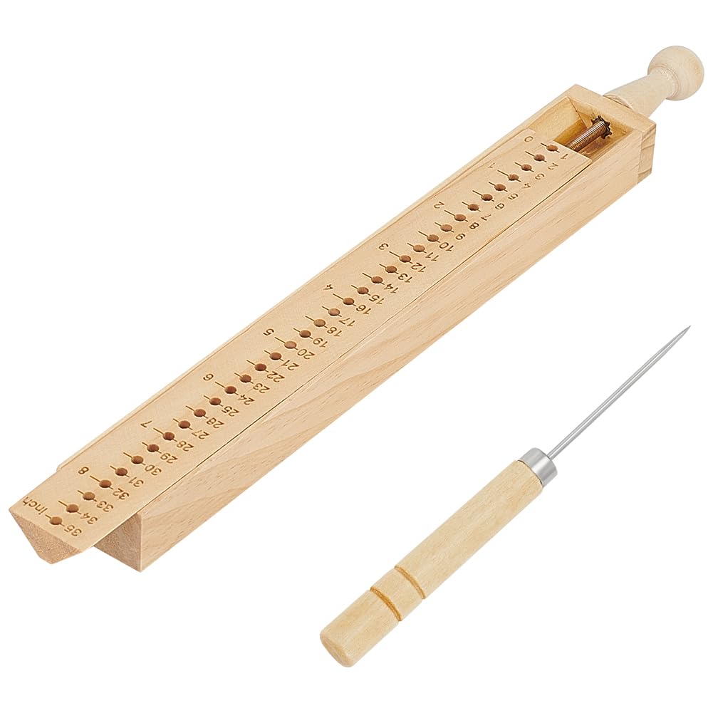BENECREAT Outil de Poinçonnage de Reliure en Bois Kit de Reliure à Main Fournitures de Reliure avec Poinçon et Berceau pour L'Artisanat de Bricolage Cahier Revues Planificateurs