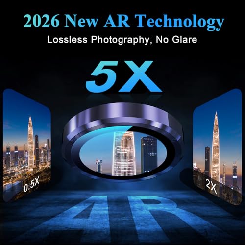 Image of YWXTW Camera Lens Protector for Samsung Galaxy S26 Ultra, [5X Stronger] Individual Metal Ring Tempered Glass Camera Cover for Galaxy S26 Ultra Accessories, Anti-Scratch, 1 Set