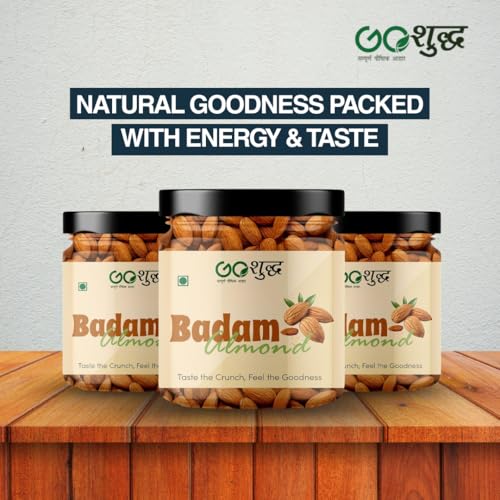 Image of Goshudh Almonds 250g + Cashews 250g Combo Pack | Fresh, Tasty & Nutritious, Ideal for Daily Snacking, Protein-Rich Dry Fruits (500gm Combo Pack)