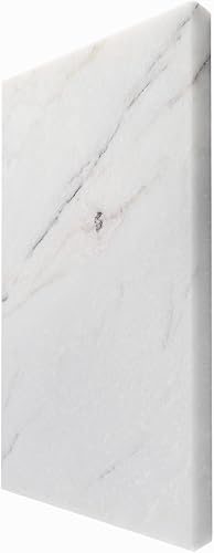 Koville Tabla de cortar de mármol para cocina, tabla grande de quesos de losa de mármol de 16 x 12 pulgadas, tabla de servir rectangular para