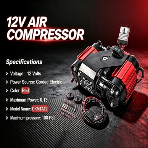 Image of CKMTA12 High Output Twin Air Compressor for Universal, Red