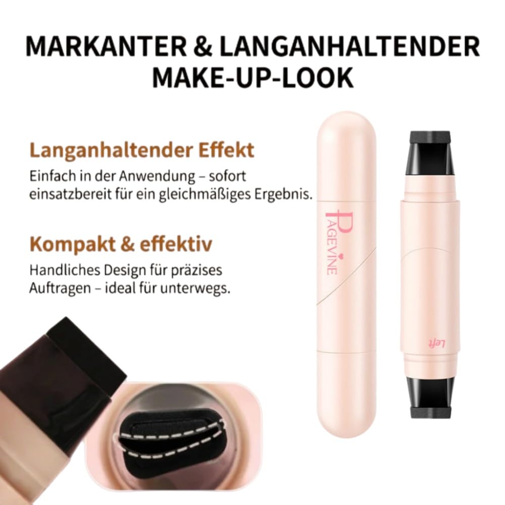 Aluvéa Eyeliner-Stift Wasserfest & Schweißfest, Schnell Trocknend Eyeliner Stempel Set - Natürlich, Lang Anhaltend, One - Touch - Formung - Augen Make - Up Tool für Party & Unterwegs