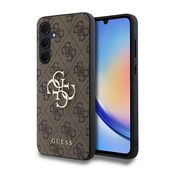 CG Mobile Guess GUHCSA354GMGBR Coque Rigide pour A35 A356 Marron 4G Big Metal Logo