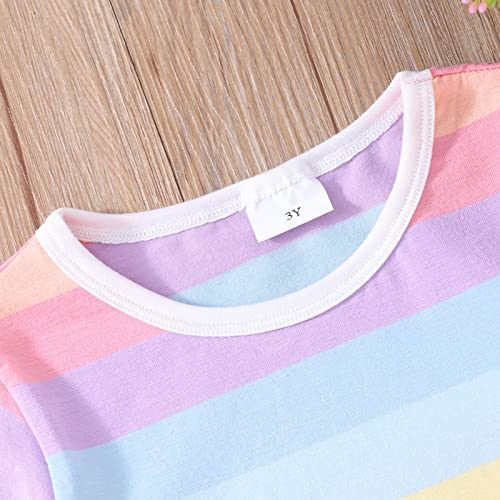 Girls Boys Short Sleeve T Shirts Kids Summer Oversized Tops Toddler Striped Crewneck Basic Tees Toddler Under Shirts2