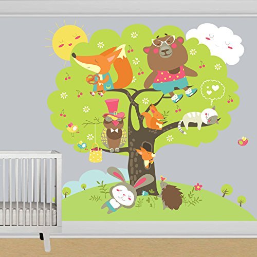 Safari Elegant Stickers Muraux Chambre Denfant Stickers Muraux Jungle Pour Chambre De Bebe Arbre De Chambre Denfant Animal Woodland Stickers Muraux Autocollants Chambre De Bebe Noir Et Blanc Isita Com Mx