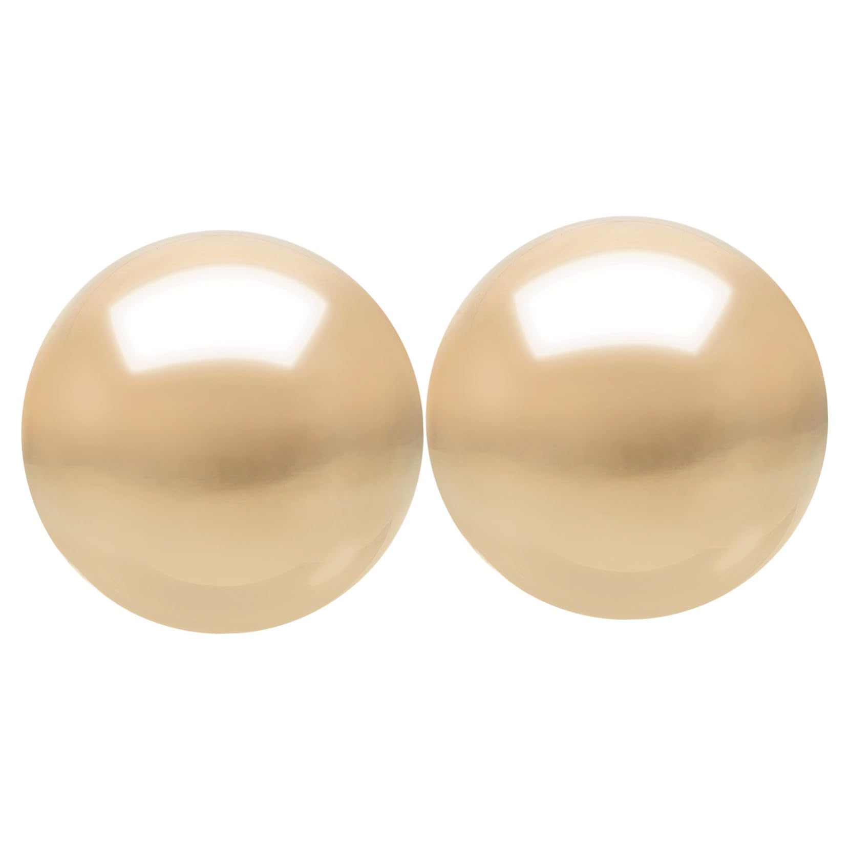 Anneome 2 Bolas de Masaje Portátiles y Lisas de Latón Dorado Ideales para Relajación y Fitness para Ejercicio de Manos en Casa o Gimnasio