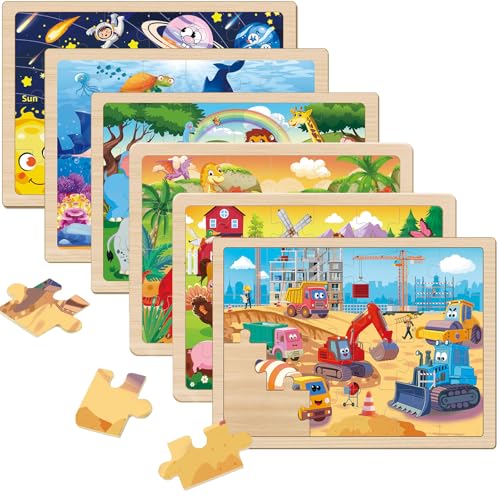 Wooden Puzzles for Kids Ages 4-6, 6...