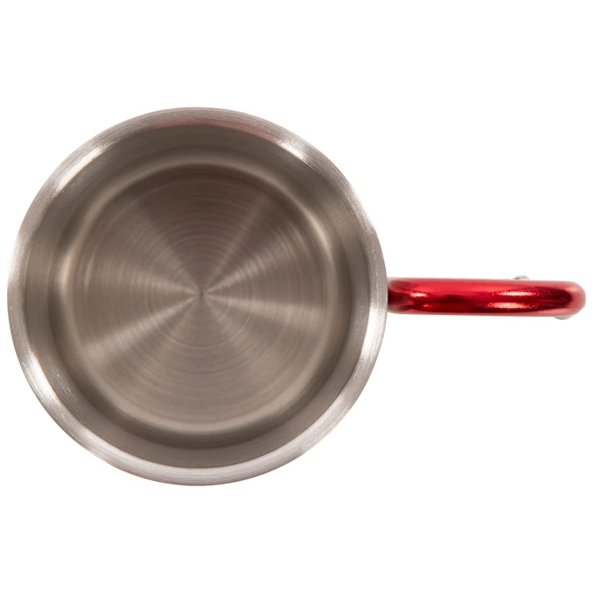 Trespass Bruski, srebrny, podwójne ścianki aluminiowy karabińczyk kubek kempingowy 230 ml, szary