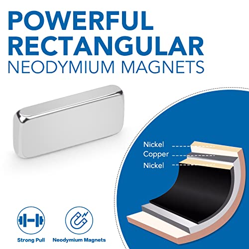 Image of LOVIMAG Small Neodymium Bar Magnets, 150 Pcs, 0.23x0.12x0.08in | Rare Earth Refrigerator Magnet for Whiteboard, Fridge, Office, Science, Craft and Tool Storage