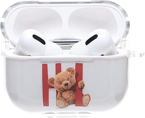 Miniatura 2 de Compatible with Airpods Pro Case Cover with Keychain Korean PC Bear Teddy Bear Clear Transparent Airpods Pro Cover Cute Carabiner Charm (Airpods Pro