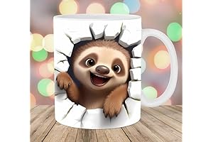 Sloth Hole In A Wall Mug: ‘I Don't Leave My House Mug’...