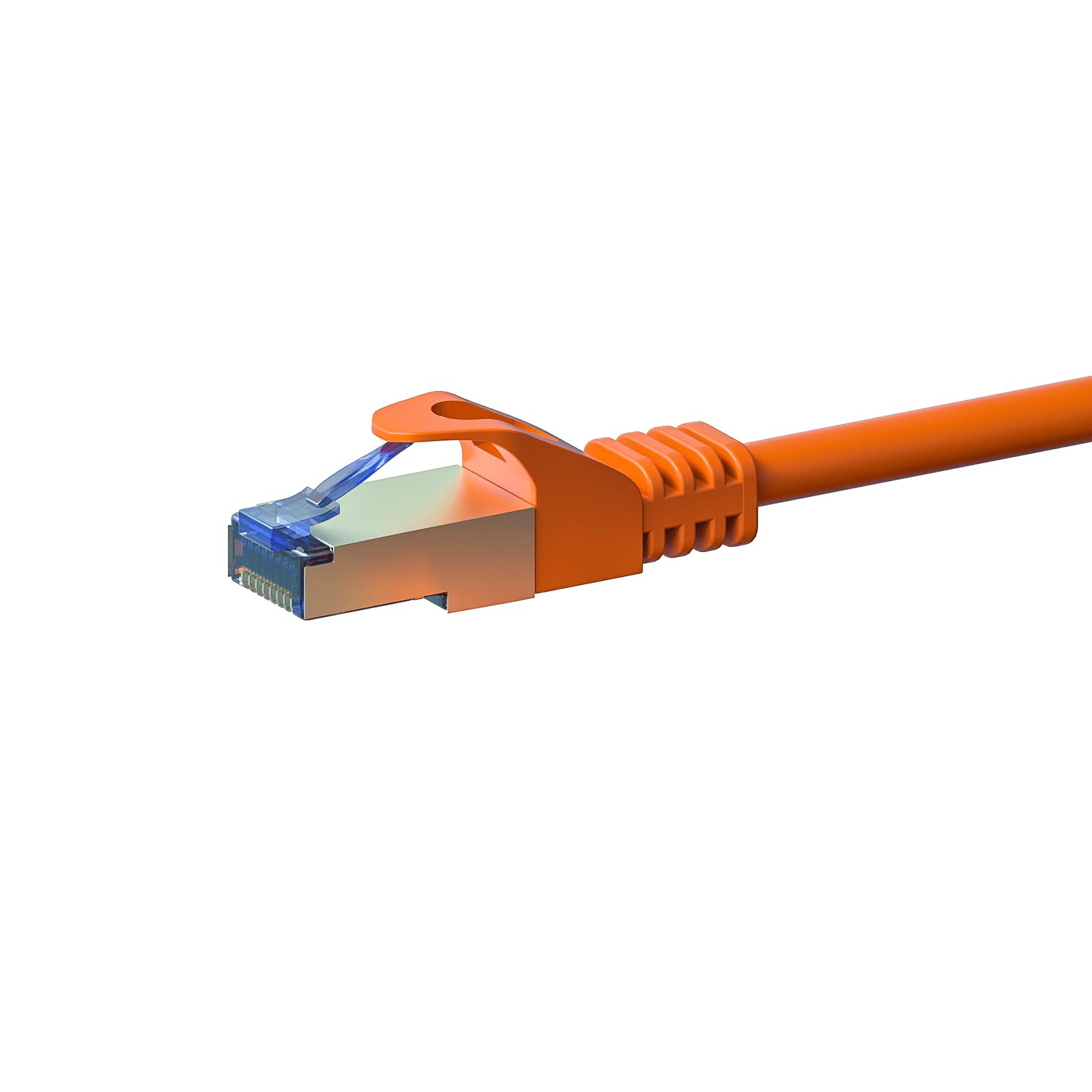 CAT 6a kabel sieciowy LSOH - S/FTP - 50 metrów - pomarańczowy, POE, Ethernet, LAN, kabel krosowy, kabel do transmisji danych, RJ45 - do szaf serwerowych, przełączników, routerów, modemów!