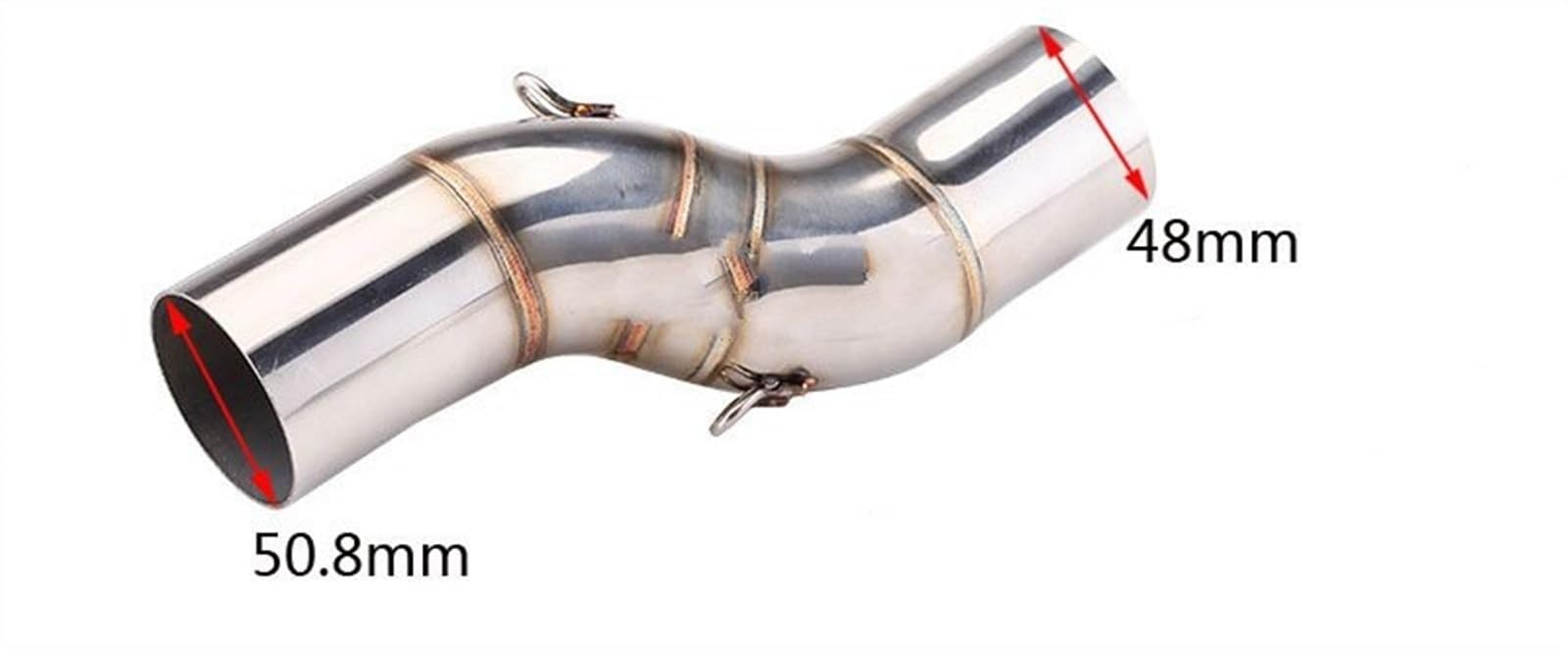 Tubo De Escape para Benelli para TRK502X 2018 2019 2020 2021, Sistema De Escape para Motocicleta, Silenciador Modificado, Tubo De Enlace Medio Silenciador Moto (Tamaño : A)